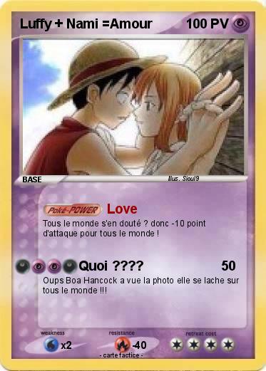 Pokemon Luffy + Nami =Amour