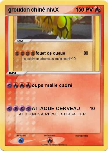 Pokemon groudon chiné niv.X