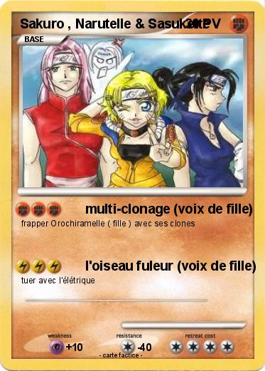 Pokemon Sakuro , Narutelle & Sasukette