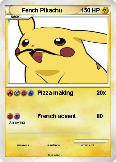 Pokemon Fench Pikachu