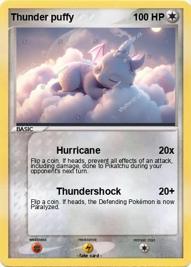 Pokemon Thunder puffy