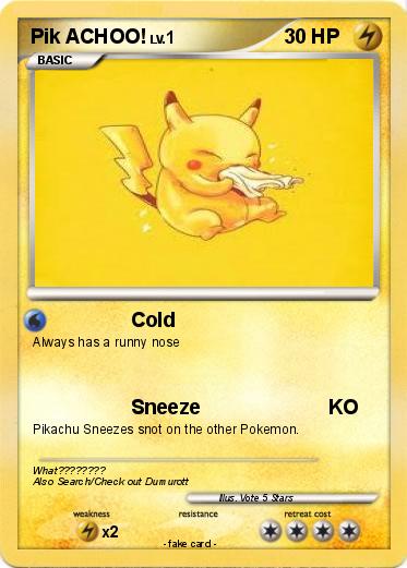 Pokemon Pik ACHOO!