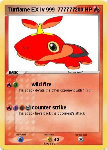 Pokemon Turflame EX lv 999  777777
