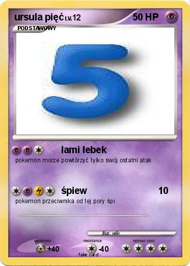 Pokemon ursula pięć