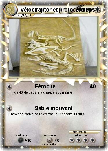 Pokemon Vélociraptor et protocératops