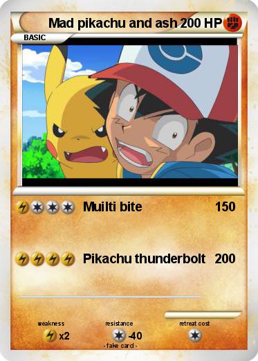 Pokemon Mad pikachu and ash