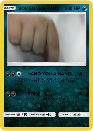 Pokemon SOMEONES HAND