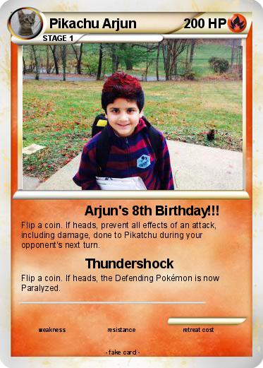 Pokemon Pikachu Arjun