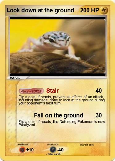 Pokemon Look down at the ground