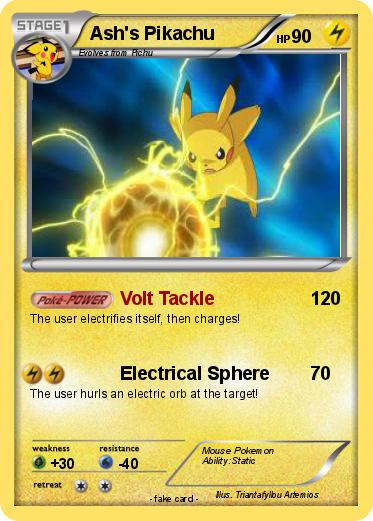 Pokemon Ash's Pikachu