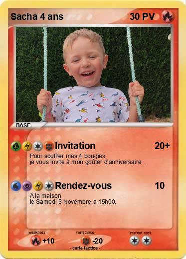 Pokemon Sacha 4 ans