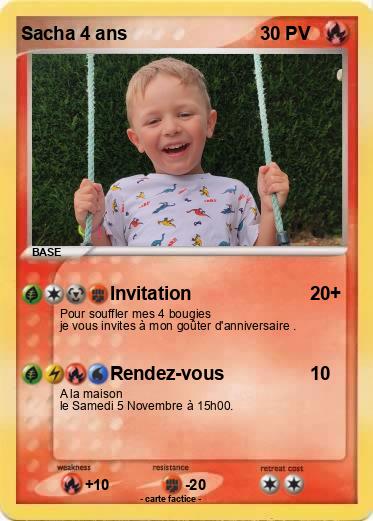 Pokemon Sacha 4 ans