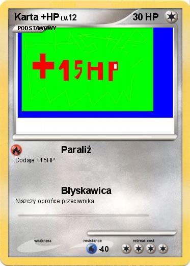 Pokemon Karta +HP