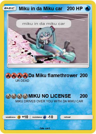 Pokemon Miku in da Miku car