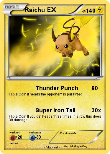 Pokemon Raichu EX
