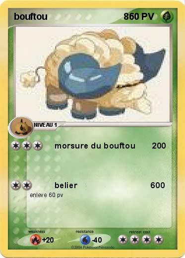 Pokemon bouftou                              860