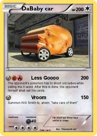 Pokemon DaBaby car