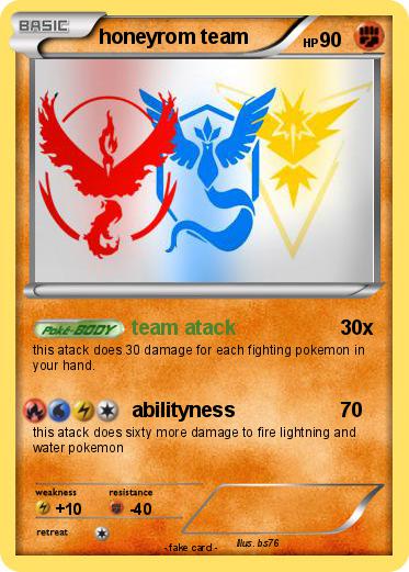 Pokemon honeyrom team