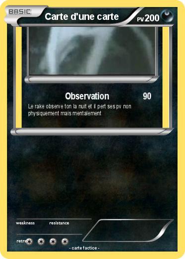 Pokemon Carte d'une carte