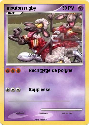 Pokemon mouton rugby