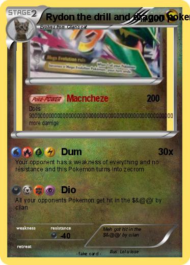 Pokemon Rydon the drill and dragon pokemon