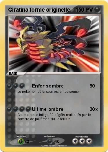 Pokemon Giratina forme originelle