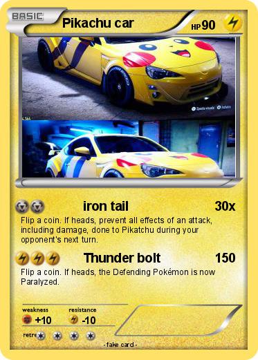 Pokemon Pikachu car