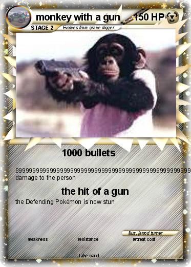 Pokemon monkey with a gun