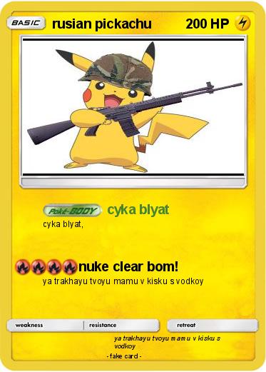 Pokemon rusian pickachu