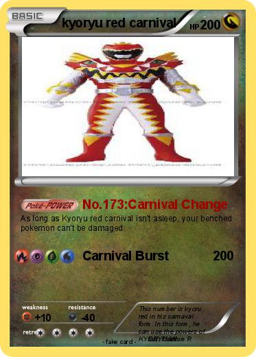 Pokemon kyoryu red carnival