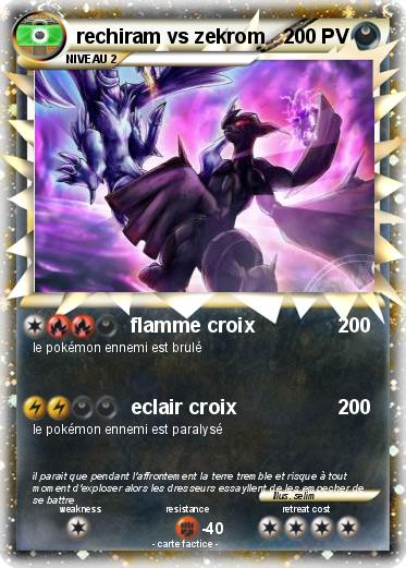 Pokemon rechiram vs zekrom