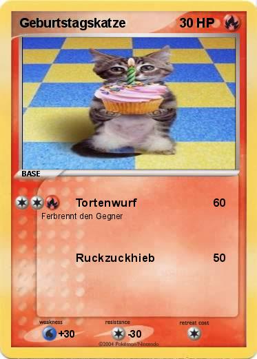 Pokemon Geburtstagskatze