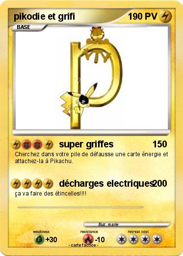 Pokemon pikodie et grifi