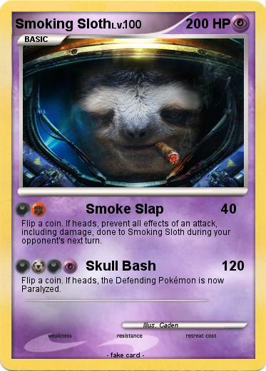 Pokemon Smoking Sloth