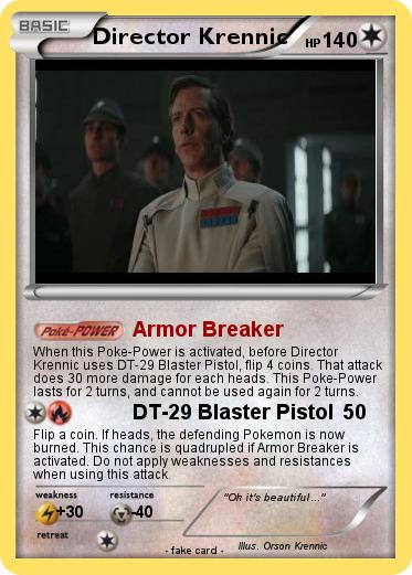 Pokemon Director Krennic