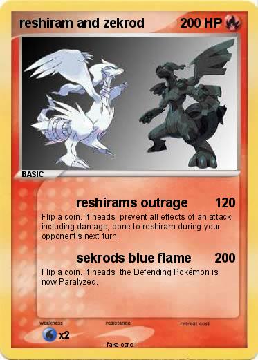 Pokemon reshiram and zekrod