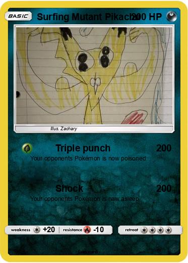 Pokemon Surfing Mutant Pikachu