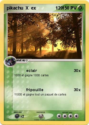 Pokemon pikachu  X  ex                120