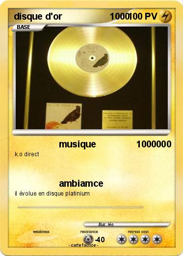 Pokemon disque d'or                   1000