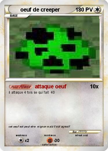Pokemon oeuf de creeper