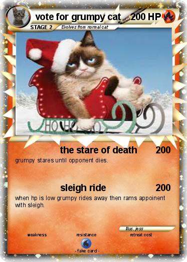 Pokemon vote for grumpy cat