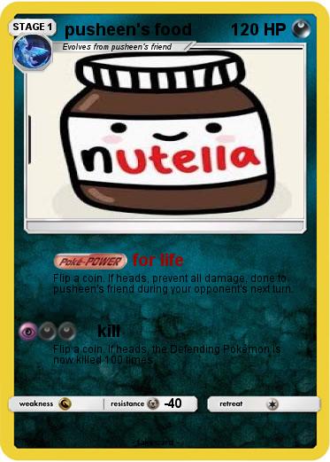 Pokemon pusheen's food