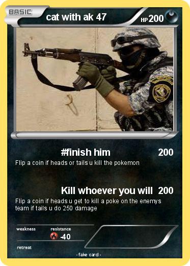 Pokemon cat with ak 47