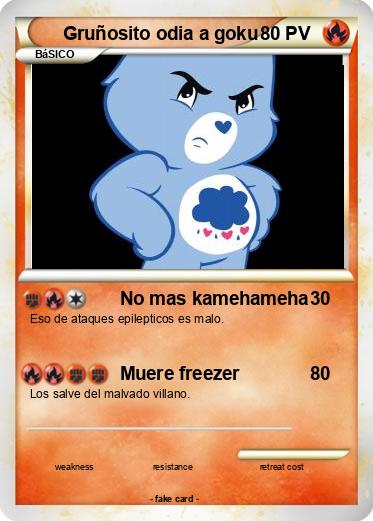 Pokemon Gruñosito odia a goku