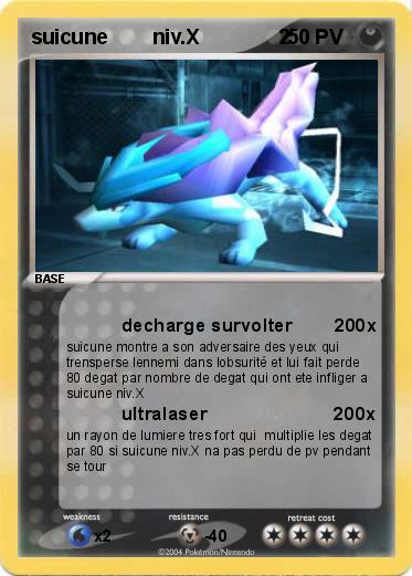Pokemon suicune        niv.X              2