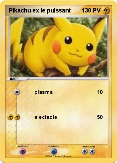 Pokemon Pikachu ex le puissant