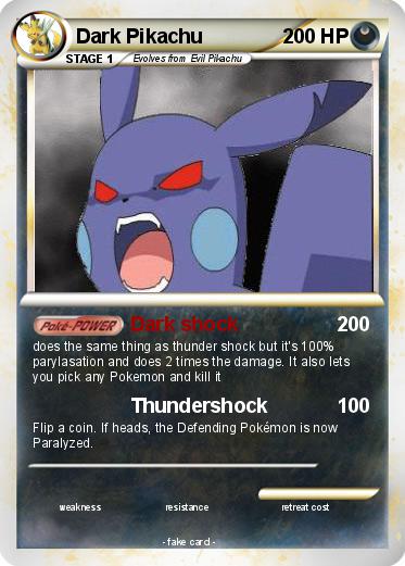 Pokemon Dark Pikachu