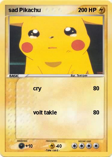 Pokemon sad Pikachu