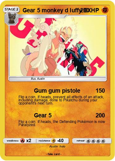 Pokemon Gear 5 monkey d luffy EX