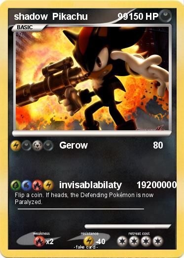 Pokemon shadow  Pikachu            99